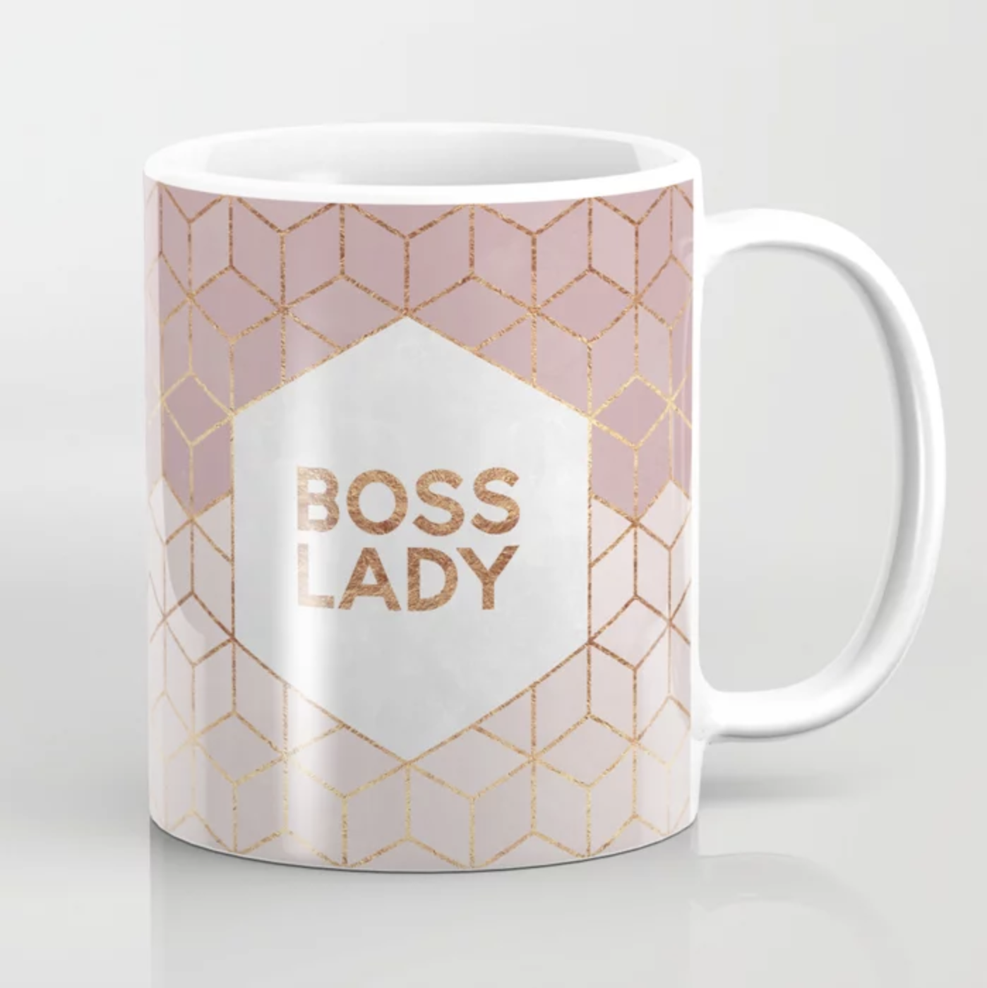 Girlboss Gift Ideas Birthday Gift Inspiration Boss Lady Pink Rose Gold Coffee Mug
