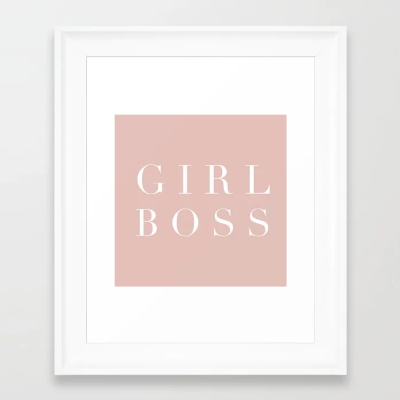 Girlboss Gift Ideas Birthday Gift Inspiration GIRL BOSS Framed Art Print
