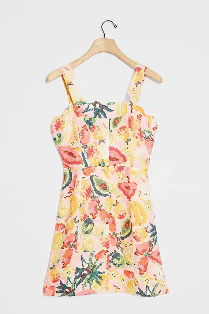 Summer Outfits Sundresses Beach Casual Tutti Frutti Fruity Print Mini Dress Anthropologie
