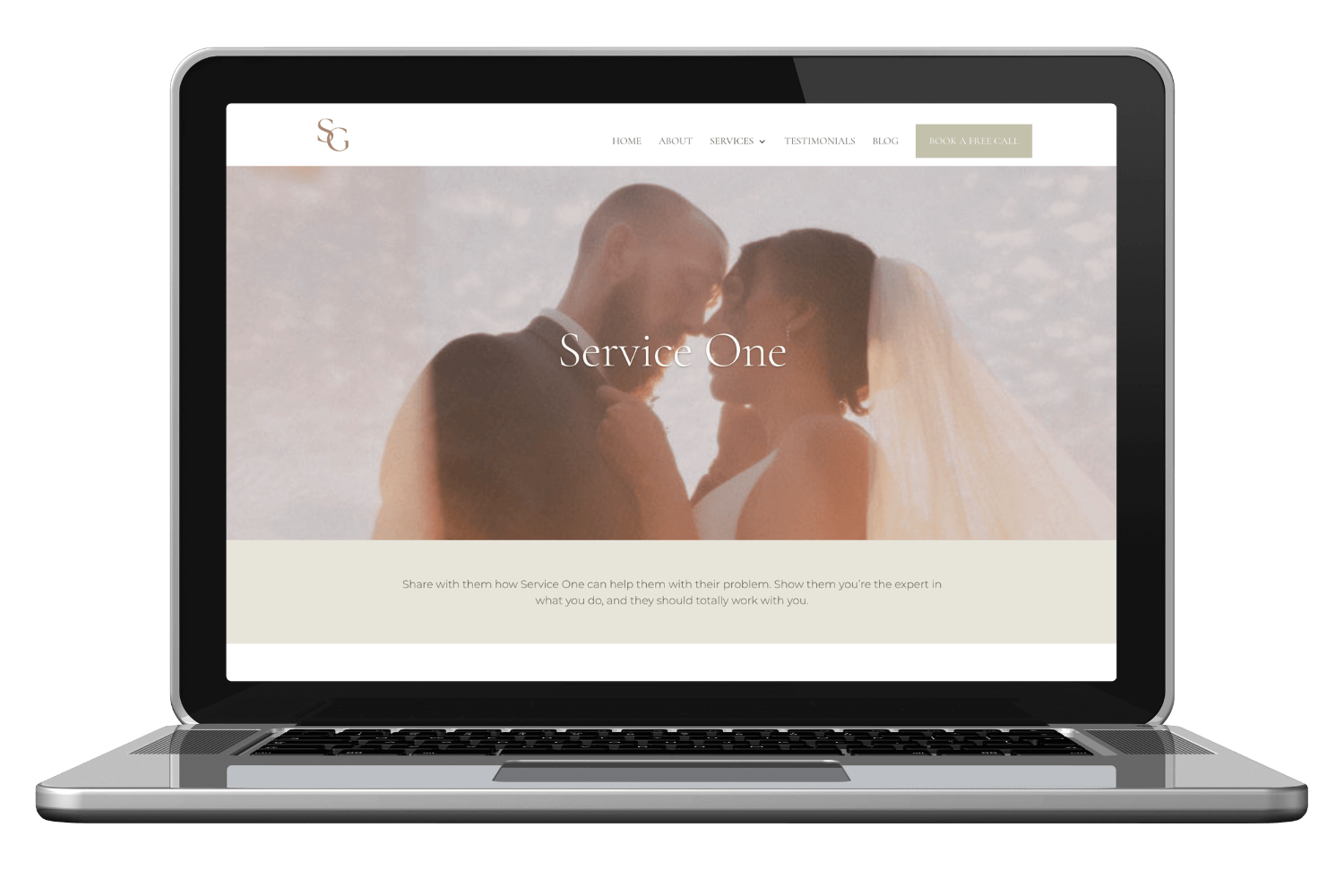 WordPress Website Templates for Wedding Planners Done for You Sage 6